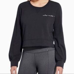 CALIA Carrie Underwood black New Day New Start Effortless cropped Pullover